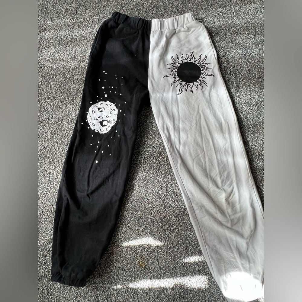 Half & Half Sun and Moon joggers